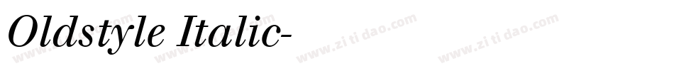 Oldstyle Italic字体转换